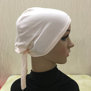 Full Cover Inner Muslim Cotton Hijab Cap Islamic Head Wear Hat Underscarf Bone Bonnet Turkish Scarves Muslim Headcover - hameshasastastore