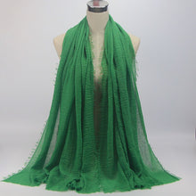 Load image into Gallery viewer, wholesale price 70*180cm women muslim crinkle hijab scarf femme musulman soft cotton headscarf islamic hijab shawls and wraps - hameshasastastore