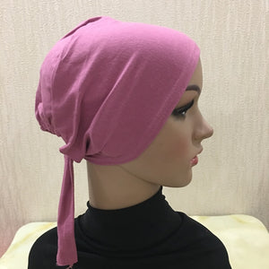 Full Cover Inner Muslim Cotton Hijab Cap Islamic Head Wear Hat Underscarf Bone Bonnet Turkish Scarves Muslim Headcover - hameshasastastore
