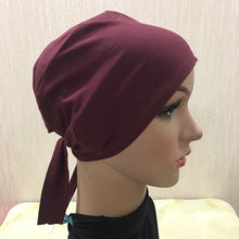 Load image into Gallery viewer, Full Cover Inner Muslim Cotton Hijab Cap Islamic Head Wear Hat Underscarf Bone Bonnet Turkish Scarves Muslim Headcover - hameshasastastore