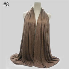 Load image into Gallery viewer, Multicolor Soft Cotton Muslim Headscarf Instant Jersey Hijab Full Cover Cap Wrap Scarf Islamic Shawls Women Turban Head Scarves - hameshasastastore