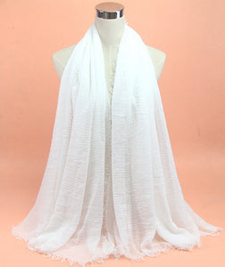 wholesale price 70*180cm women muslim crinkle hijab scarf femme musulman soft cotton headscarf islamic hijab shawls and wraps - hameshasastastore