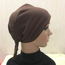 Load image into Gallery viewer, Full Cover Inner Muslim Cotton Hijab Cap Islamic Head Wear Hat Underscarf Bone Bonnet Turkish Scarves Muslim Headcover - hameshasastastore