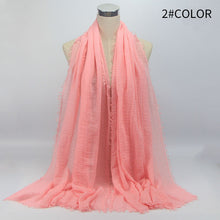 Load image into Gallery viewer, wholesale price 70*180cm women muslim crinkle hijab scarf femme musulman soft cotton headscarf islamic hijab shawls and wraps - hameshasastastore