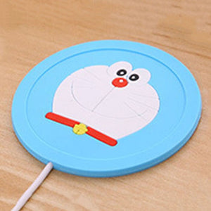 USB Warmer Gadget Cartoon Silicone thin Cup-Pad Coffee Tea Drink usb Heater Tray Mug Pad nice Gift - hameshasastastore