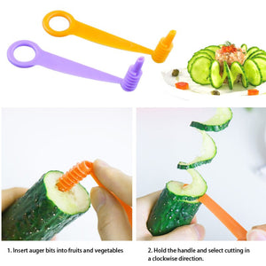Carrot Spiral Slicer Kitchen Gadget Vegetable Magic Peeler Cutting Potato Cutter Cook Accessory Slicer Salad Grater Food Chopper - hameshasastastore