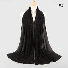 Load image into Gallery viewer, 2020 New Product Diamond chiffon Women Long Hijab Scarf Muslim Lady Hijab Caps Islam Clothing Turkish Turban Shawl Headscarves - hameshasastastore