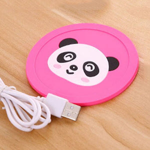 USB Warmer Gadget Cartoon Silicone thin Cup-Pad Coffee Tea Drink usb Heater Tray Mug Pad nice Gift - hameshasastastore