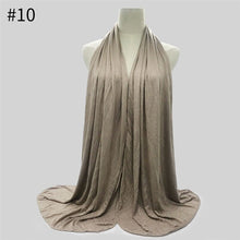 Load image into Gallery viewer, Multicolor Soft Cotton Muslim Headscarf Instant Jersey Hijab Full Cover Cap Wrap Scarf Islamic Shawls Women Turban Head Scarves - hameshasastastore