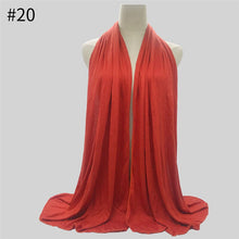 Load image into Gallery viewer, Multicolor Soft Cotton Muslim Headscarf Instant Jersey Hijab Full Cover Cap Wrap Scarf Islamic Shawls Women Turban Head Scarves - hameshasastastore