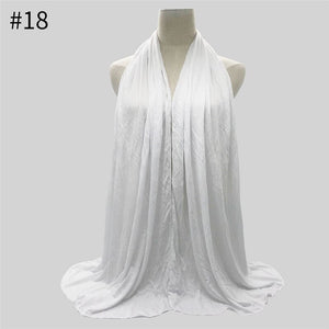 Multicolor Soft Cotton Muslim Headscarf Instant Jersey Hijab Full Cover Cap Wrap Scarf Islamic Shawls Women Turban Head Scarves - hameshasastastore