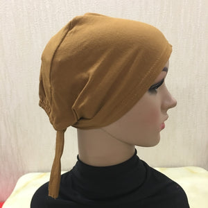 Full Cover Inner Muslim Cotton Hijab Cap Islamic Head Wear Hat Underscarf Bone Bonnet Turkish Scarves Muslim Headcover - hameshasastastore
