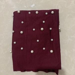 2020 women stretch cotton turban Caps India hat female head Wraps islamic headscarf bonnet pearls turban hijab muslim turbantes - hameshasastastore