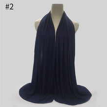 Load image into Gallery viewer, Multicolor Soft Cotton Muslim Headscarf Instant Jersey Hijab Full Cover Cap Wrap Scarf Islamic Shawls Women Turban Head Scarves - hameshasastastore
