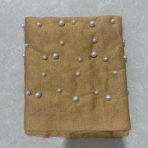 2020 women stretch cotton turban Caps India hat female head Wraps islamic headscarf bonnet pearls turban hijab muslim turbantes - hameshasastastore
