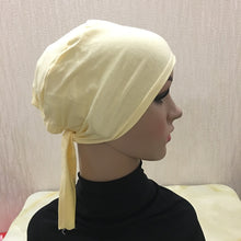 Load image into Gallery viewer, Full Cover Inner Muslim Cotton Hijab Cap Islamic Head Wear Hat Underscarf Bone Bonnet Turkish Scarves Muslim Headcover - hameshasastastore