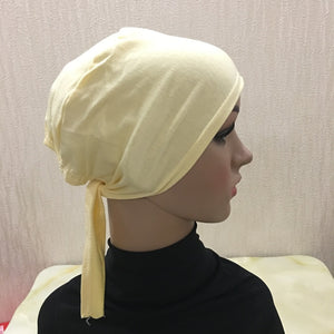 Full Cover Inner Muslim Cotton Hijab Cap Islamic Head Wear Hat Underscarf Bone Bonnet Turkish Scarves Muslim Headcover - hameshasastastore