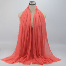 Load image into Gallery viewer, wholesale price 70*180cm women muslim crinkle hijab scarf femme musulman soft cotton headscarf islamic hijab shawls and wraps - hameshasastastore