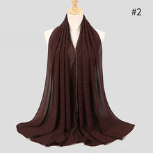 Load image into Gallery viewer, 2020 New Product Diamond chiffon Women Long Hijab Scarf Muslim Lady Hijab Caps Islam Clothing Turkish Turban Shawl Headscarves - hameshasastastore