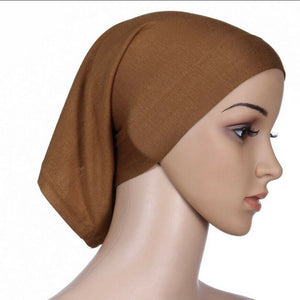 2019 Newest Islamic Muslim Women's Head Scarf Cotton Underscarf Hijab Cover Headwrap Bonnet Plain Hijabs - hameshasastastore