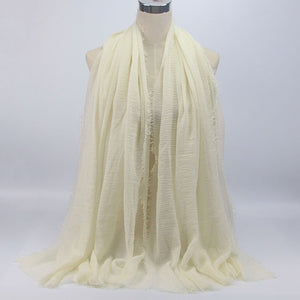 wholesale price 70*180cm women muslim crinkle hijab scarf femme musulman soft cotton headscarf islamic hijab shawls and wraps - hameshasastastore