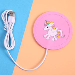 USB Warmer Gadget Cartoon Silicone thin Cup-Pad Coffee Tea Drink usb Heater Tray Mug Pad nice Gift - hameshasastastore