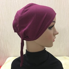 Load image into Gallery viewer, Full Cover Inner Muslim Cotton Hijab Cap Islamic Head Wear Hat Underscarf Bone Bonnet Turkish Scarves Muslim Headcover - hameshasastastore