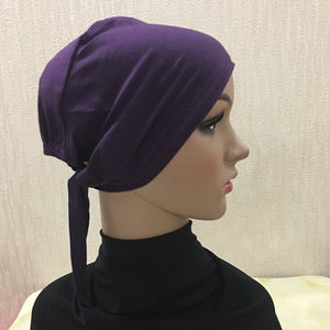 Full Cover Inner Muslim Cotton Hijab Cap Islamic Head Wear Hat Underscarf Bone Bonnet Turkish Scarves Muslim Headcover - hameshasastastore