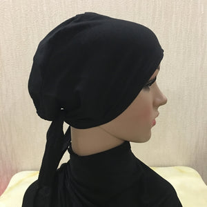 Full Cover Inner Muslim Cotton Hijab Cap Islamic Head Wear Hat Underscarf Bone Bonnet Turkish Scarves Muslim Headcover - hameshasastastore