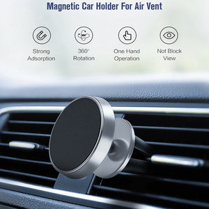 Magnetic Car Phone Stand Dashboard Phone New Luxury Stand Holder for IPhone for Huawei Lite Magnet Air Hole Handle Installation - hameshasastastore