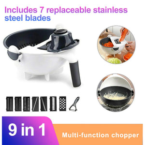 Multifunctional Vegetable Slicer Household Shredder Chip Grater Chopper Kitchen Tools Gadgets Vegetable Cutter Draining Basket - hameshasastastore