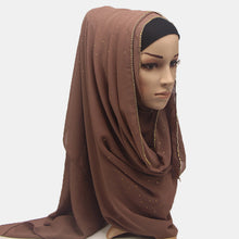 Load image into Gallery viewer, 2020 New Product Diamond chiffon Women Long Hijab Scarf Muslim Lady Hijab Caps Islam Clothing Turkish Turban Shawl Headscarves - hameshasastastore