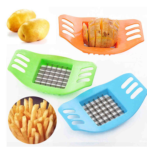 ABS Stainless Steel Potato Cutter Slicer Chopper Kitchen Shredders Cooking Tools Gadgets - hameshasastastore