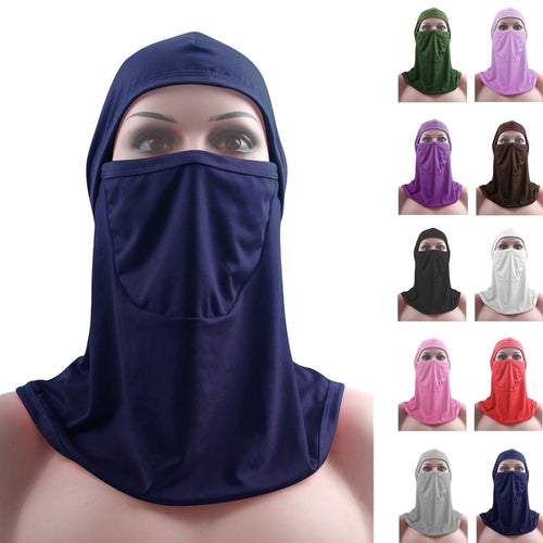 Muslim Women Veil Face Cover Hijab Scarf Turban Hat One Piece Amira Head Wrap Cover Headscarf Burqa Niqab Headwear Ramadan Arab - hameshasastastore