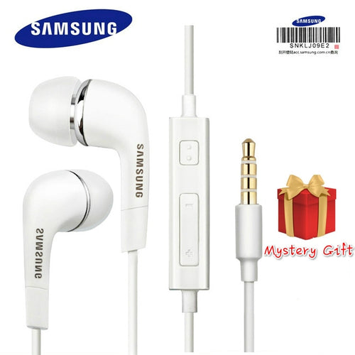 3.5mm Samsung Earphones EHS64 Headsets With Built-in Microphone In-Ear Wired Earphone For Smartphones with free gift - hameshasastastore