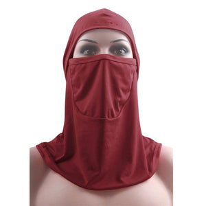Muslim Women Veil Face Cover Hijab Scarf Turban Hat One Piece Amira Head Wrap Cover Headscarf Burqa Niqab Headwear Ramadan Arab - hameshasastastore