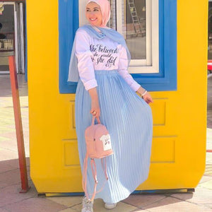 Muslim Pleated Abaya Fashion Muslim Skirt Jupe Musulman Clothing Women Long Skirt For Muslim - hameshasastastore