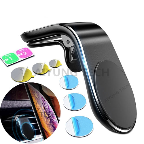 Magnetic Car Phone Holder For IPhone Huawei Samsung Xiaomi Mobile Phone Car Air Vent Magnet Mount Stand For Huawei P30 20 Luxury - hameshasastastore
