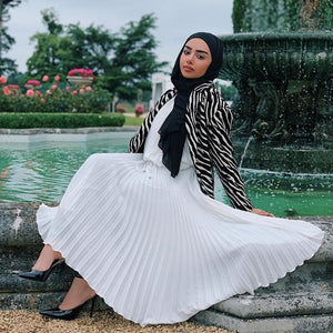 Muslim Pleated Abaya Fashion Muslim Skirt Jupe Musulman Clothing Women Long Skirt For Muslim - hameshasastastore