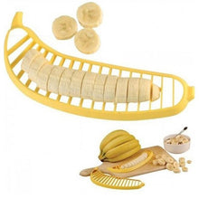 Load image into Gallery viewer, Kitchen Gadgets Plastic Banana Slicer Cutter Fruit Vegetable Tools Salad Maker Cooking Tools kitchen cut Banana chopper - hameshasastastore