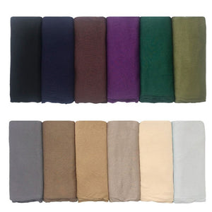 Multicolor Soft Cotton Muslim Headscarf Instant Jersey Hijab Full Cover Cap Wrap Scarf Islamic Shawls Women Turban Head Scarves - hameshasastastore