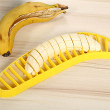 Load image into Gallery viewer, Kitchen Gadgets Plastic Banana Slicer Cutter Fruit Vegetable Tools Salad Maker Cooking Tools kitchen cut Banana chopper - hameshasastastore