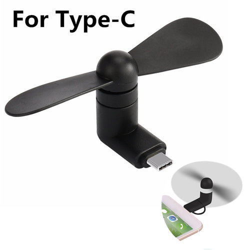 Creative Mini Portable Micro USB Fan 5v 1w Mobile Phone USB Gadget Fans Tester For Type-C Type C USB-C - hameshasastastore