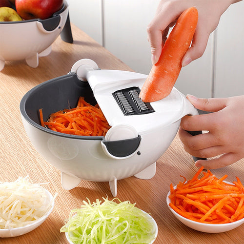 Multifunctional Vegetable Slicer Household Shredder Chip Grater Chopper Kitchen Tools Gadgets Vegetable Cutter Draining Basket - hameshasastastore
