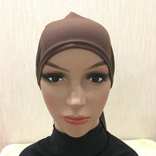 Load image into Gallery viewer, Full Cover Inner Muslim Cotton Hijab Cap Islamic Head Wear Hat Underscarf Bone Bonnet Turkish Scarves Muslim Headcover - hameshasastastore