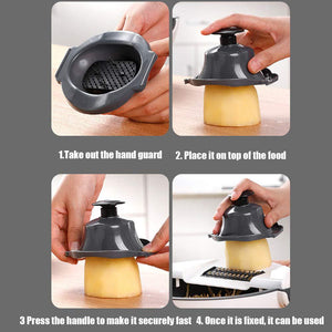Multifunctional Vegetable Slicer Household Shredder Chip Grater Chopper Kitchen Tools Gadgets Vegetable Cutter Draining Basket - hameshasastastore