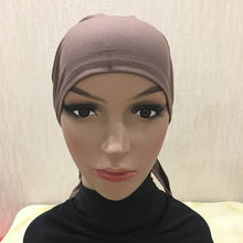 Load image into Gallery viewer, Full Cover Inner Muslim Cotton Hijab Cap Islamic Head Wear Hat Underscarf Bone Bonnet Turkish Scarves Muslim Headcover - hameshasastastore
