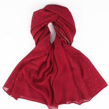 Load image into Gallery viewer, 2020 New Product Diamond chiffon Women Long Hijab Scarf Muslim Lady Hijab Caps Islam Clothing Turkish Turban Shawl Headscarves - hameshasastastore